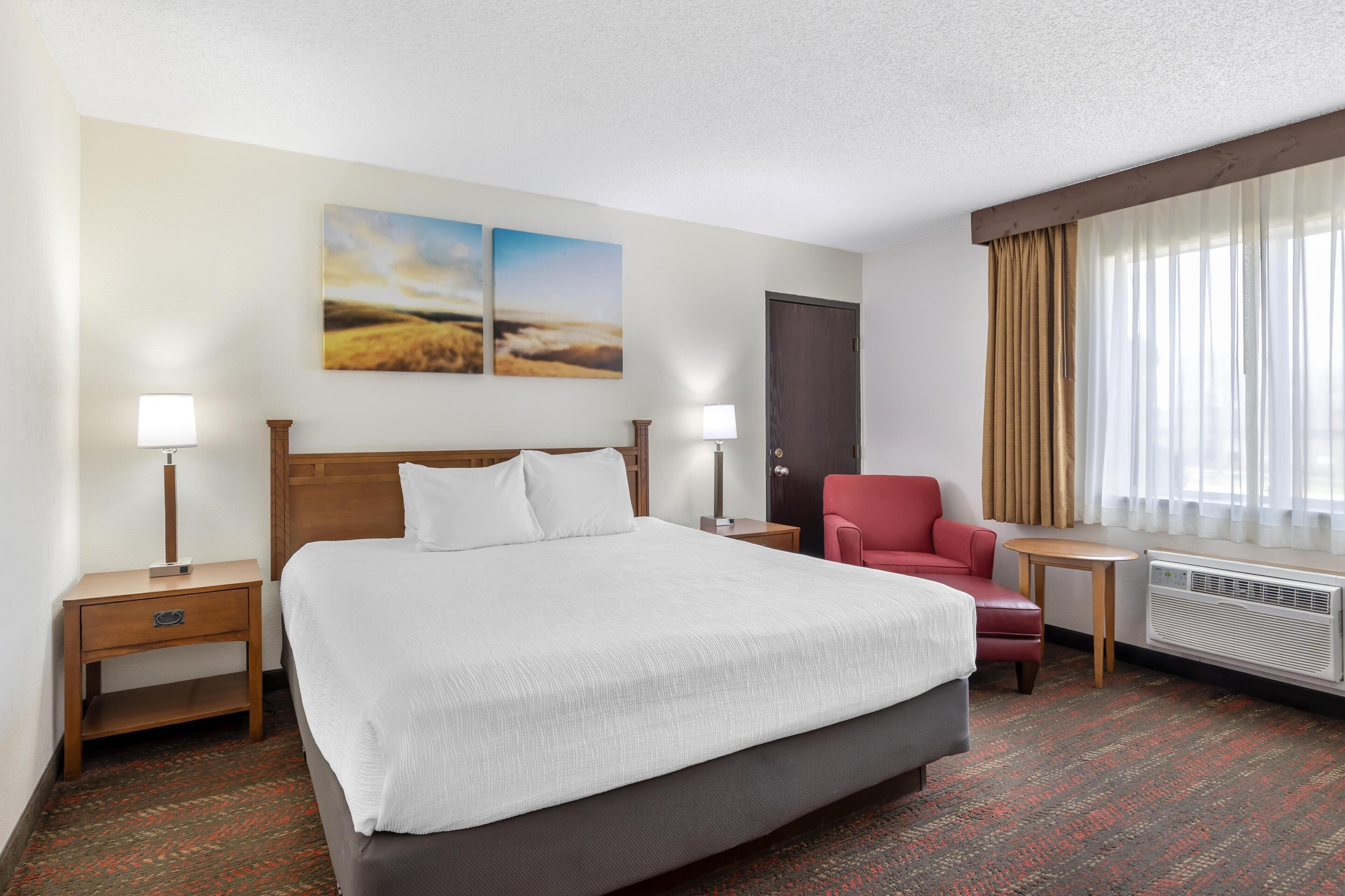 Standard Room, 1 King Bed, Accessible, Bathtub | Iron/ironing board, free WiFi, bed sheets