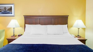 In-room safe, blackout drapes, iron/ironing board, cribs (free)
