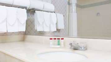 Free toiletries, hair dryer, towels