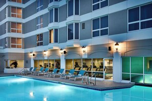 Indoor pool, outdoor pool, open 6:00 AM to 10:00 PM, sun loungers