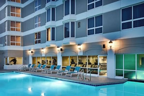Indoor pool, outdoor pool, open 6:00 AM to 10:00 PM, sun loungers