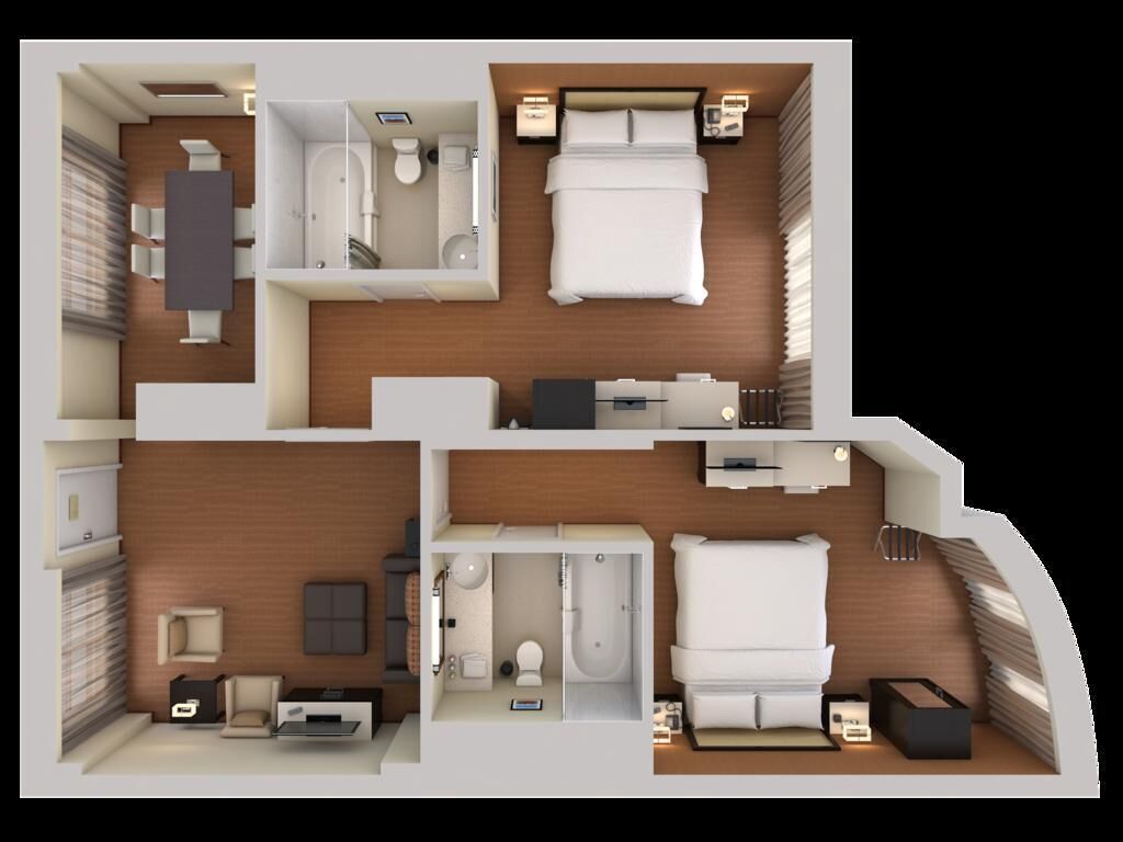 suite, 2 bedrooms | floor plan