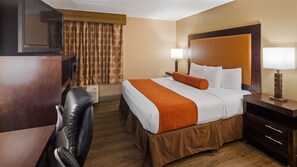 Skrivebord, strykejern/-brett, wi-fi (inkludert) og sengetøy