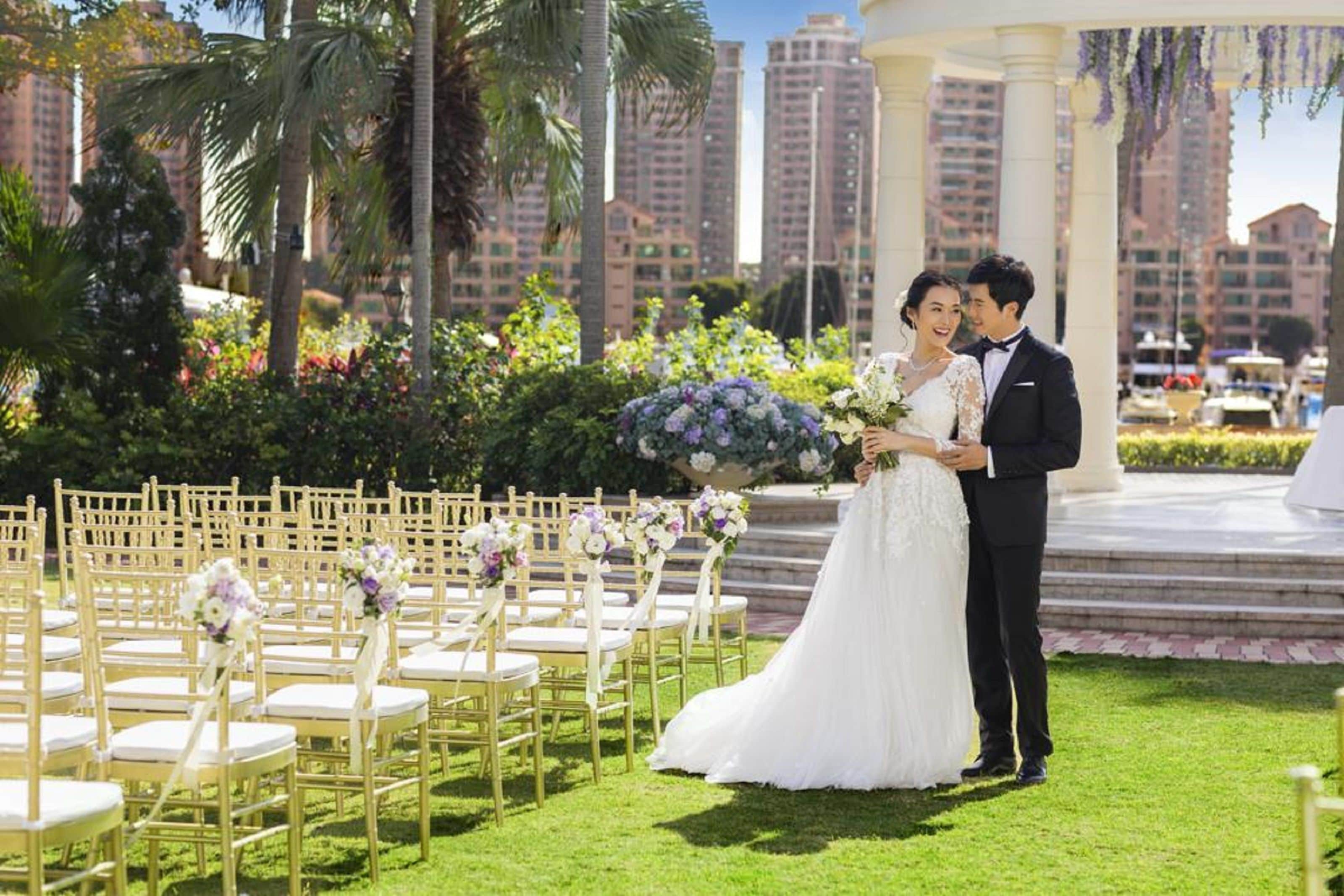 outdoor wedding area