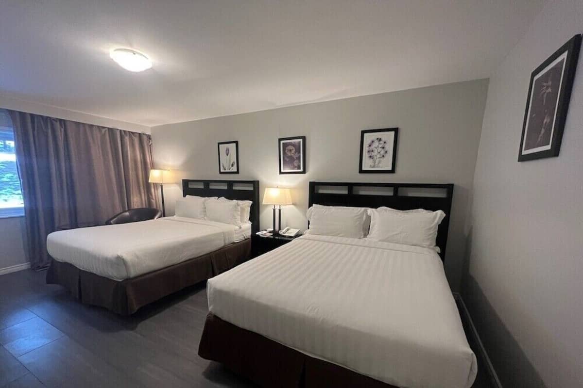 Premium bedding, blackout drapes, soundproofing, iron/ironing board