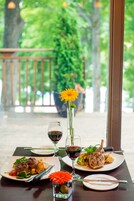 Breakfast, lunch and dinner served