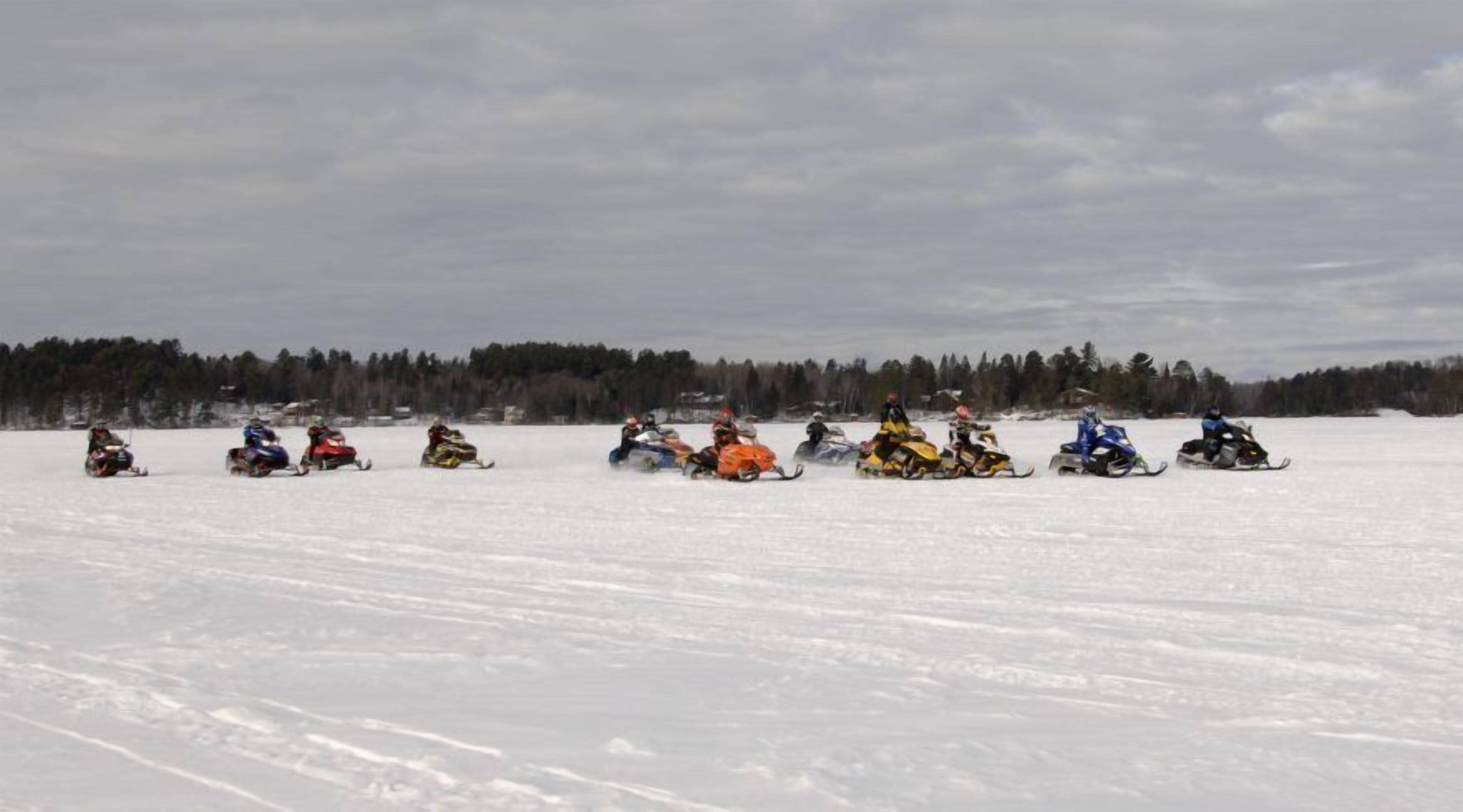 snowmobile riding