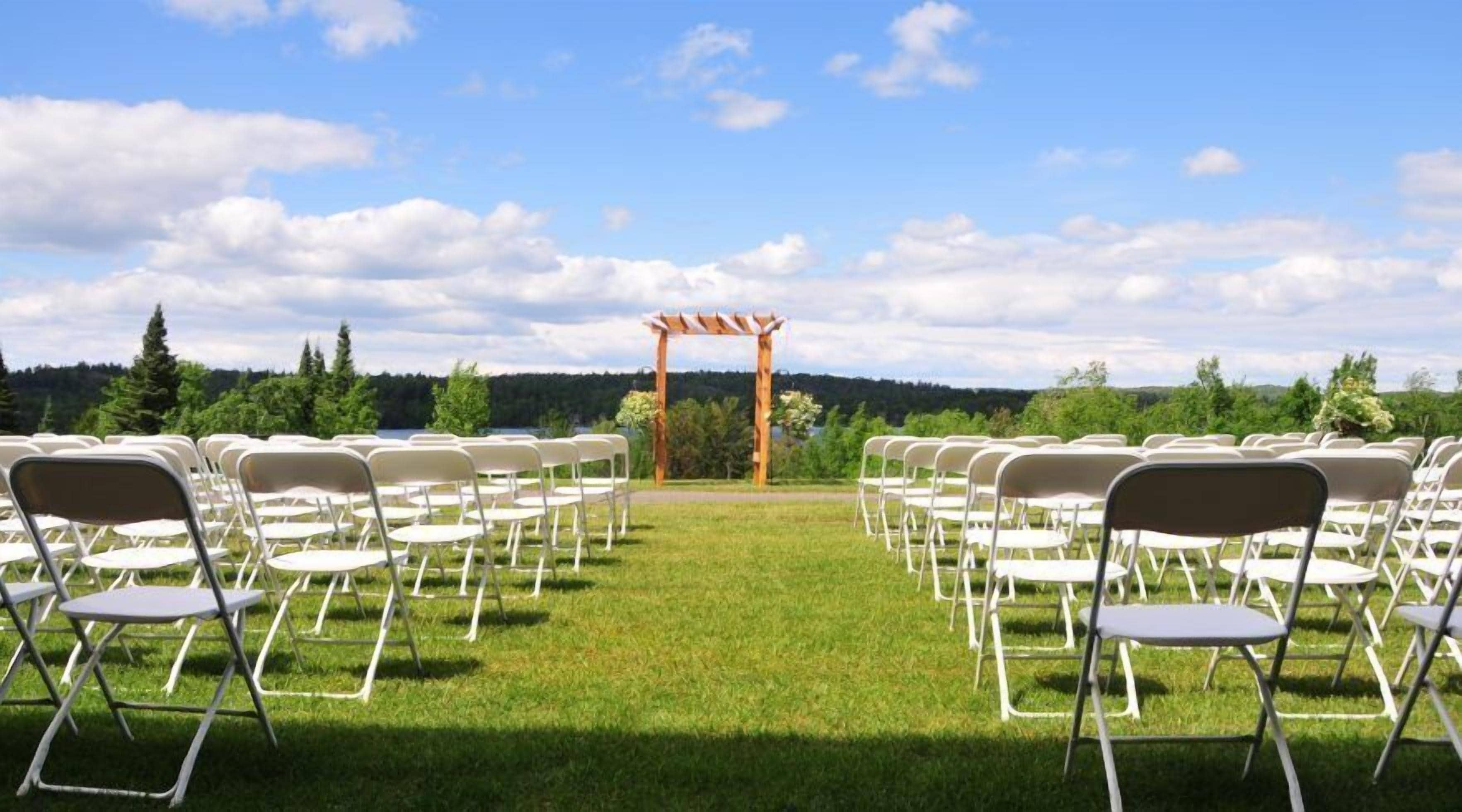 outdoor wedding area