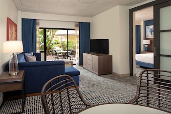 Premium bedding, in-room safe, iron/ironing board at DoubleTree Suites by Hilton Orlando - Disney Springs® Area