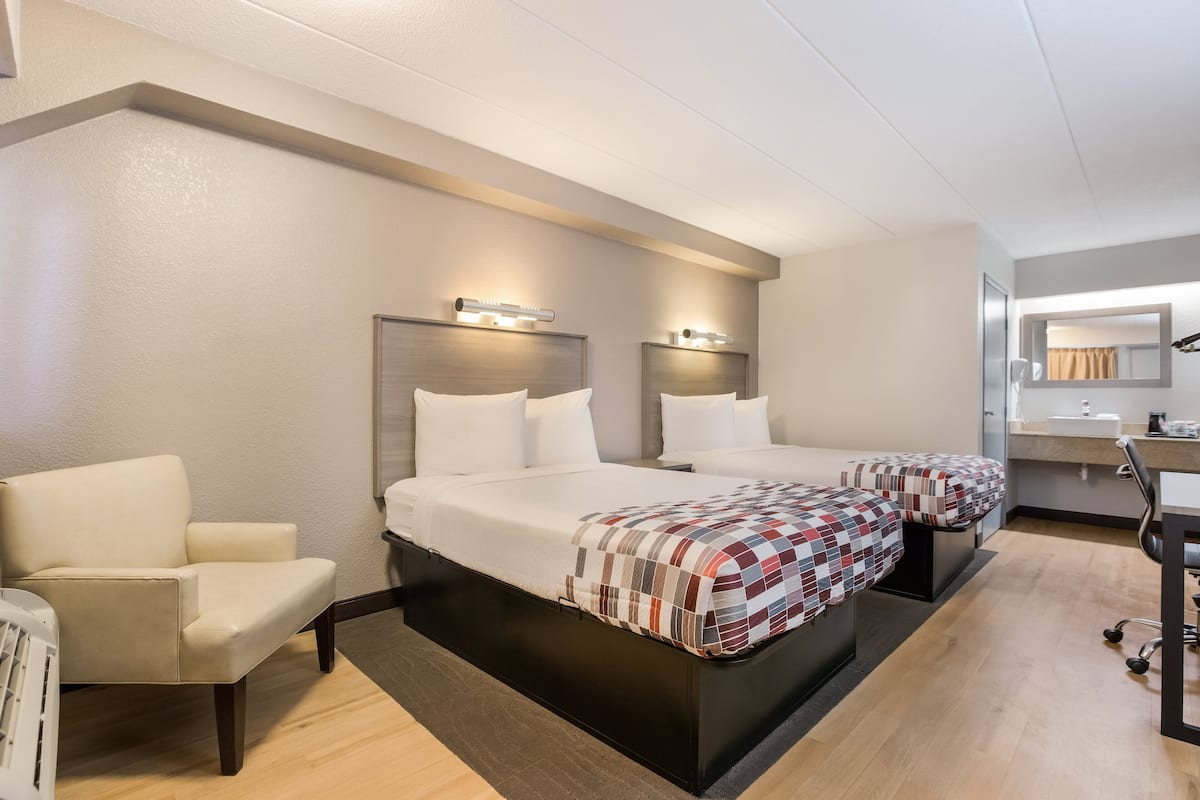 Deluxe Room, 2 Double Beds (Smoke Free) | 1 bedroom, in-room safe, desk, laptop workspace