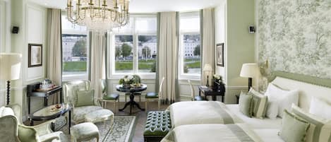 Premium bedding, down comforters, minibar, in-room safe