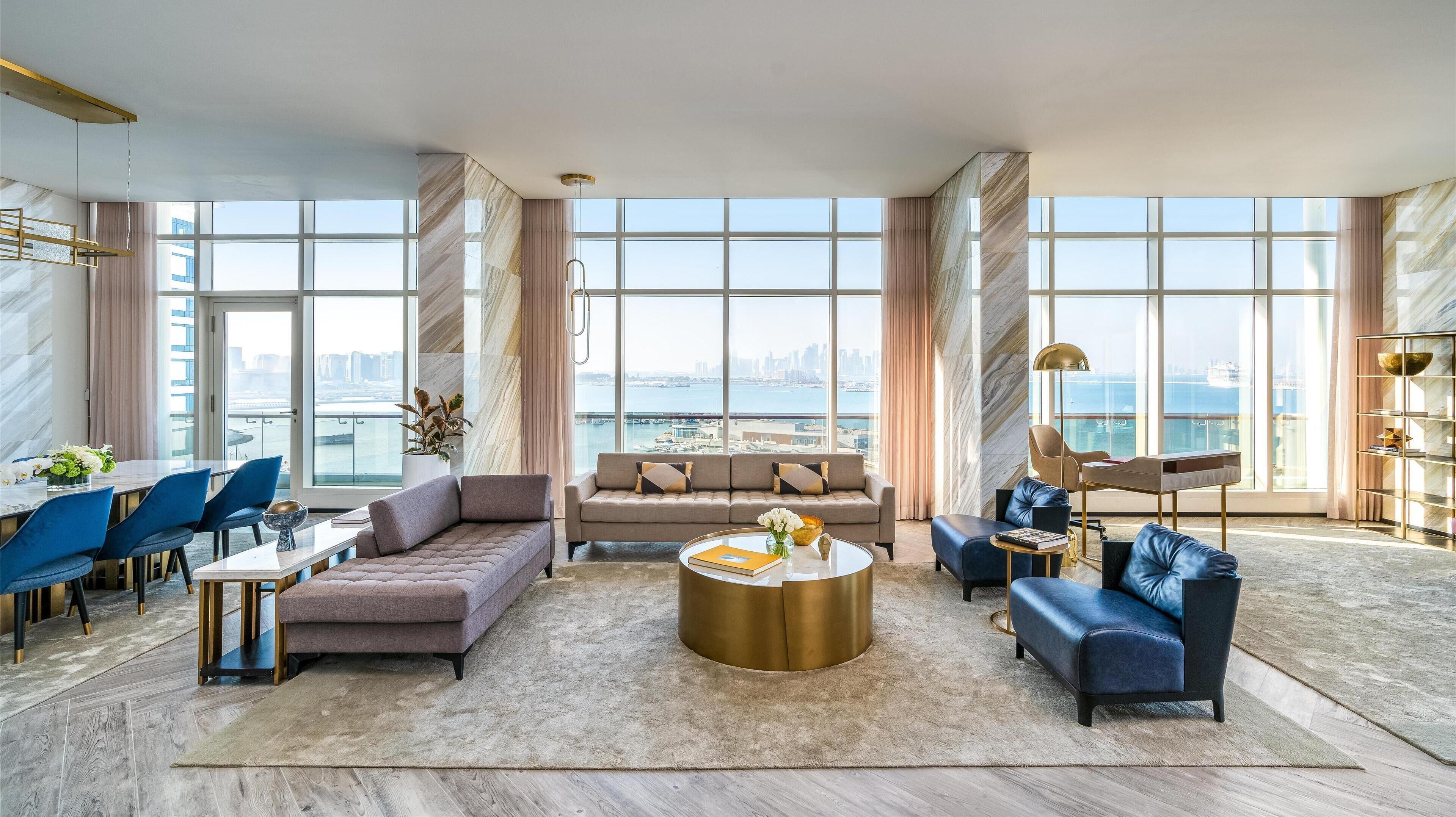 Premium bedding, free minibar items, in-room safe, desk