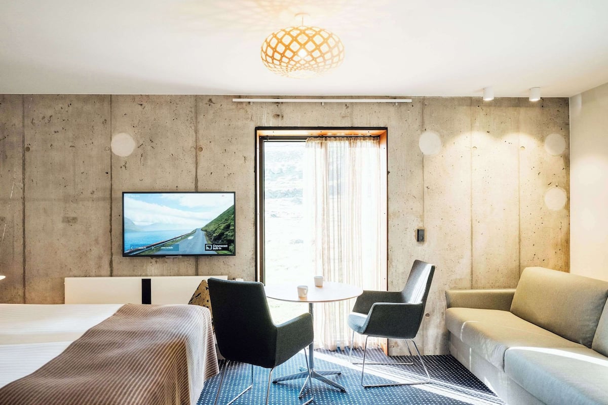 family room (annex) | premium bedding, desk, laptop workspace, iron/ironing board