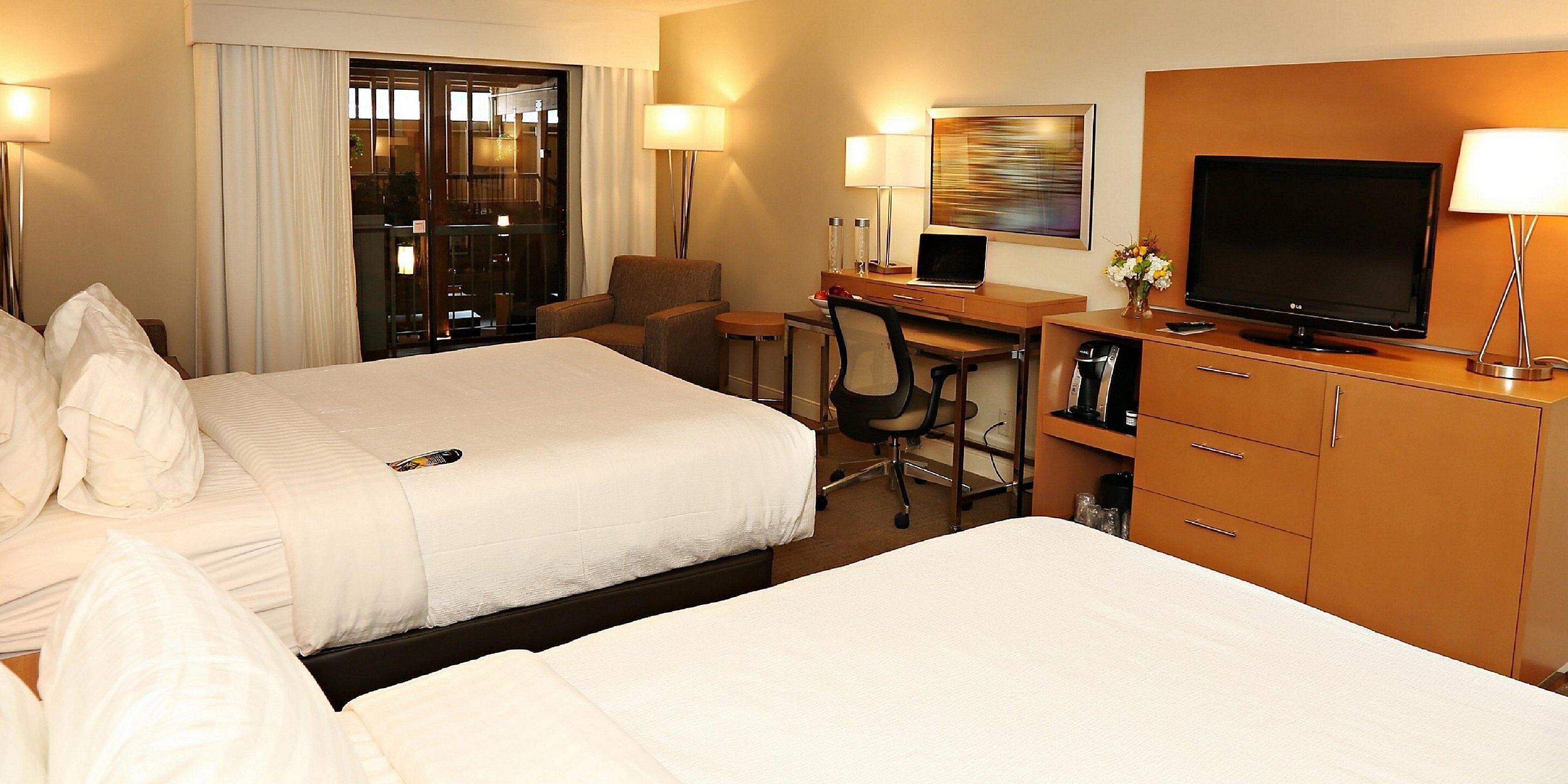 Standard Room, Multiple Beds, Pool Access | Premium bedding, desk, laptop workspace, blackout curtains