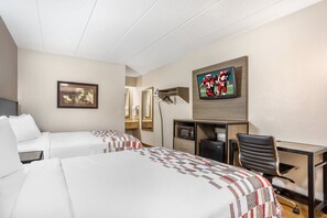 Deluxe Room, 2 Double Beds (Smoke Free) | In-room safe, desk, laptop workspace, iron/ironing board