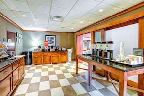 Free daily buffet breakfast