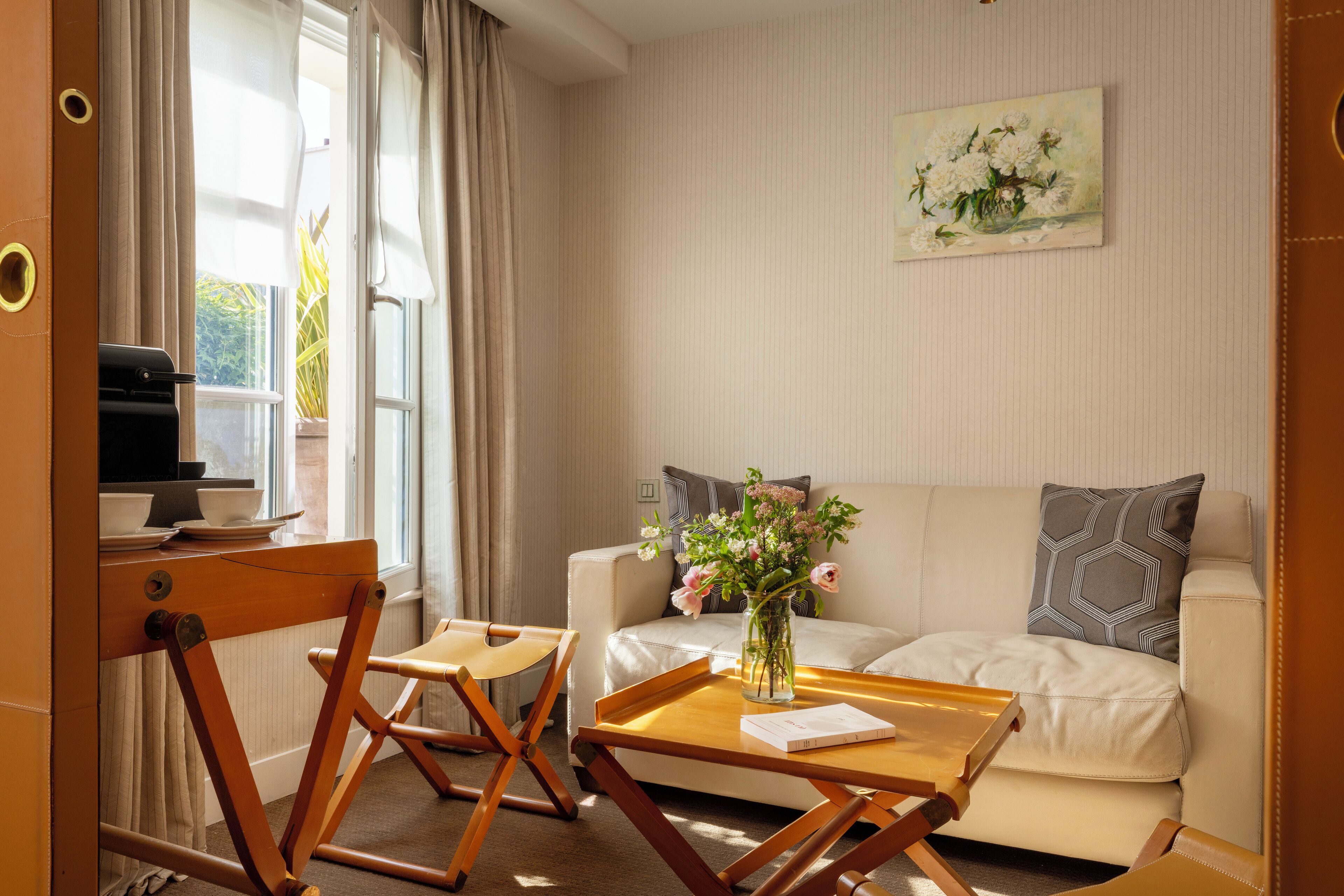 suite, balcony | living area | 82-inch flat-screen tv with satellite channels, tv