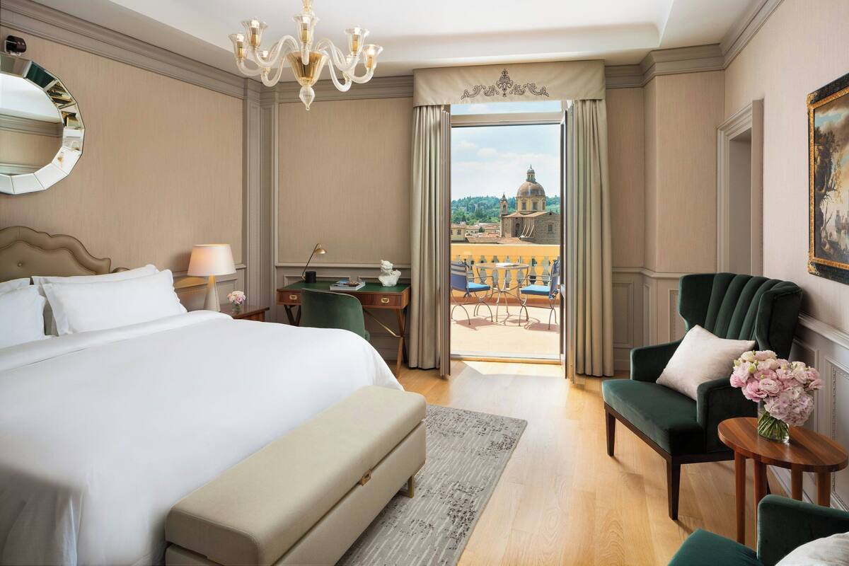 Penthouse, 1 trÚs grand lit, terrasse | 1 chambre, literie de qualité supérieure, surmatelas, minibar