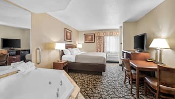 Desk, blackout drapes, iron/ironing board, free cribs/infant beds