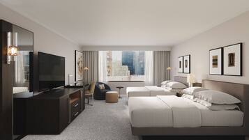 Room, 2 Queen Beds (High Floor) | Premium bedding, down comforters, pillowtop beds, in-room safe