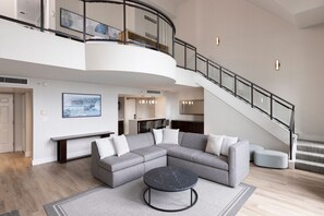 Presidential Suite, 1 Bedroom, Non Smoking | Living room | 55-inch flat-screen TV with cable channels, TV, Netflix