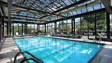 Indoor pool, open 6:00 AM to 11:00 PM, sun loungers