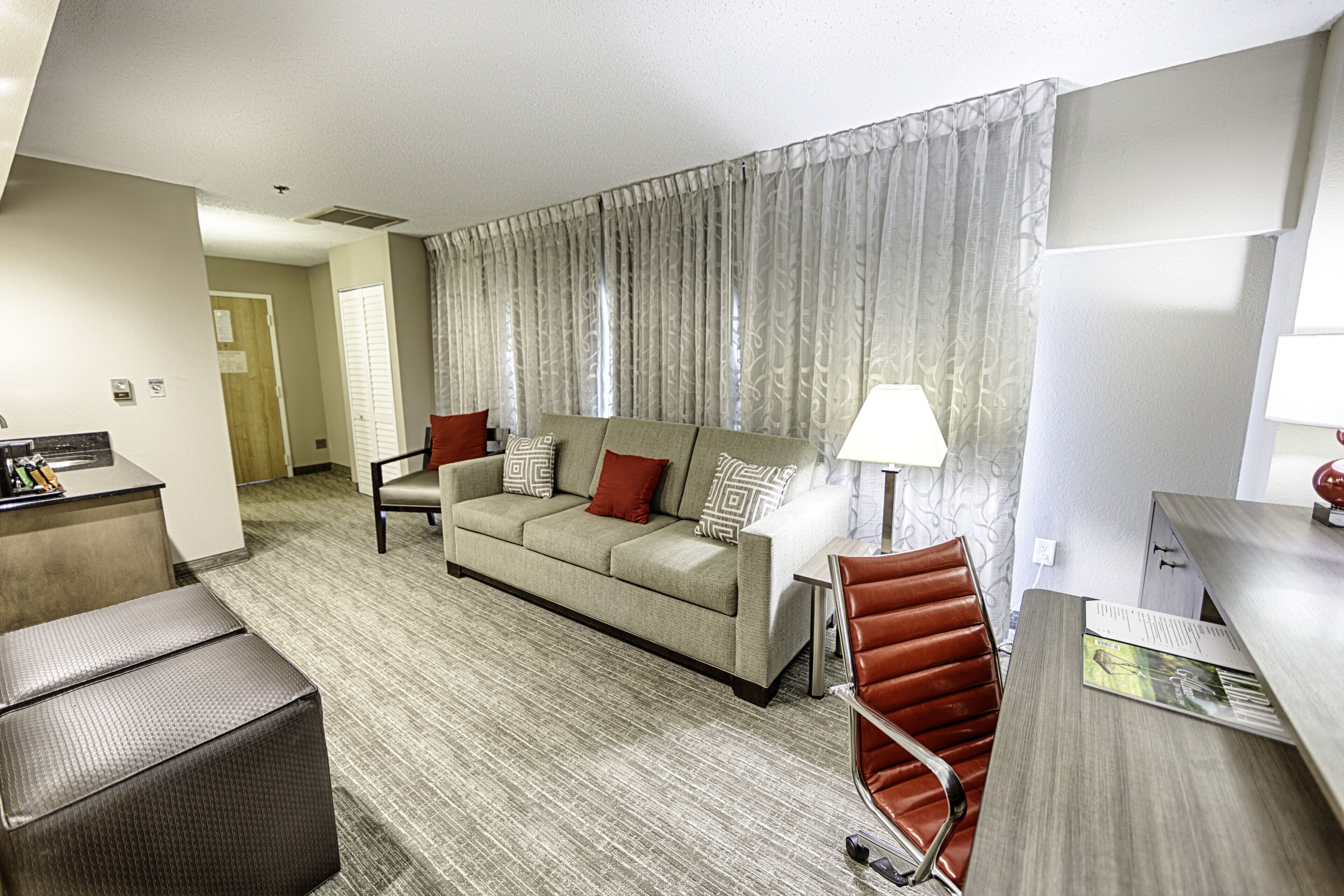 executive suite, 1 king bed | premium bedding, desk, laptop workspace, blackout curtains