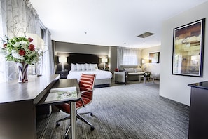 Standard Suite, 1 King Bed | Premium bedding, desk, laptop workspace, blackout drapes
