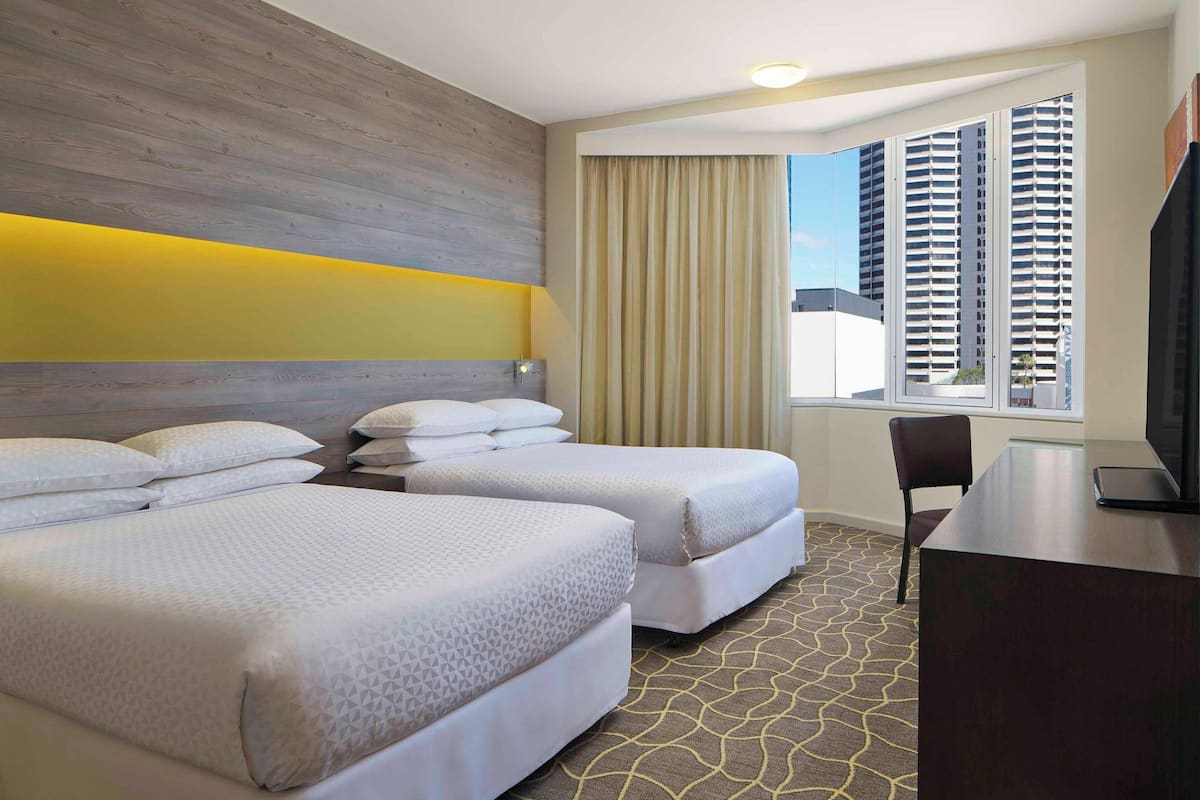 Room, 2 Double Beds | 1 bedroom, in-room safe, desk, laptop workspace