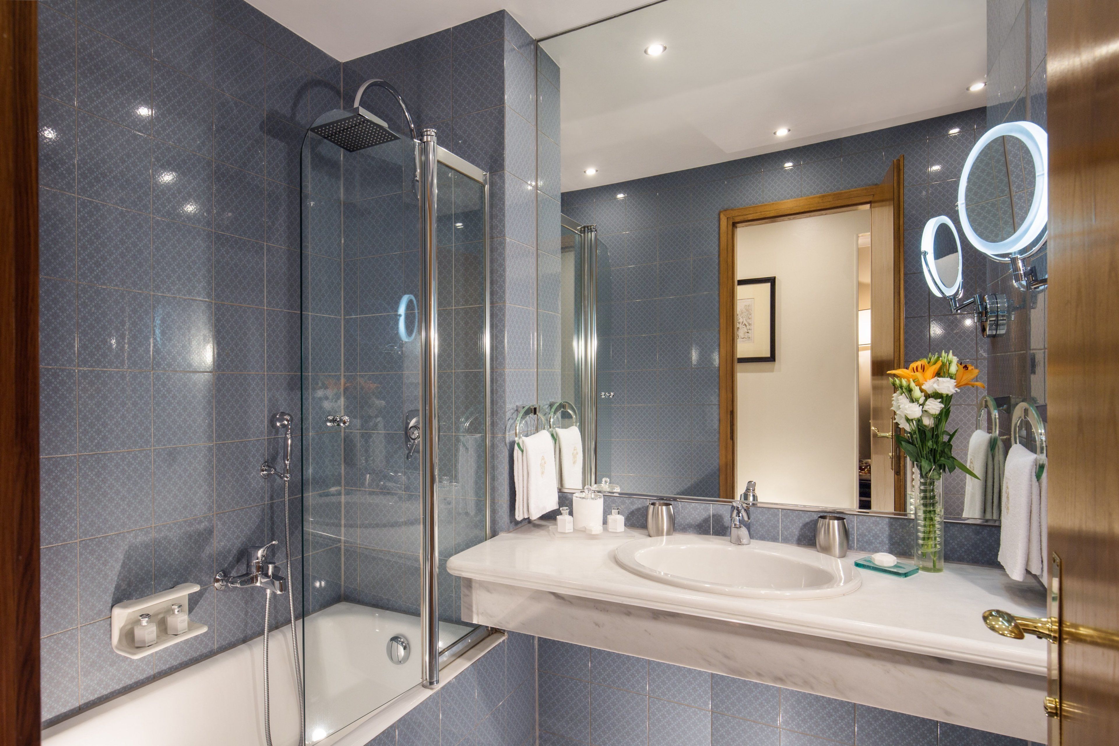 free toiletries, hair dryer, bathrobes, slippers