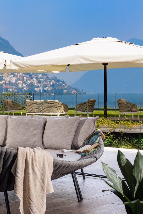 Indoor pool, open 8:00 AM to 8:00 PM, pool loungers