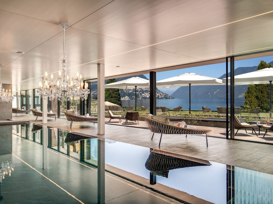 Indoor pool, open 8:00 AM to 8:00 PM, sun loungers