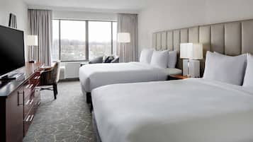 Hypo-allergenic bedding, in-room safe, desk, soundproofing