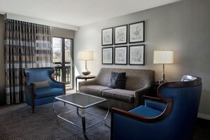 Pillow-top beds, desk, laptop workspace, blackout curtains