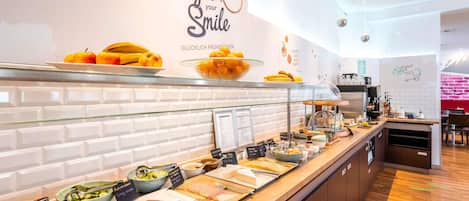 Daily buffet breakfast (EUR 18 per person)