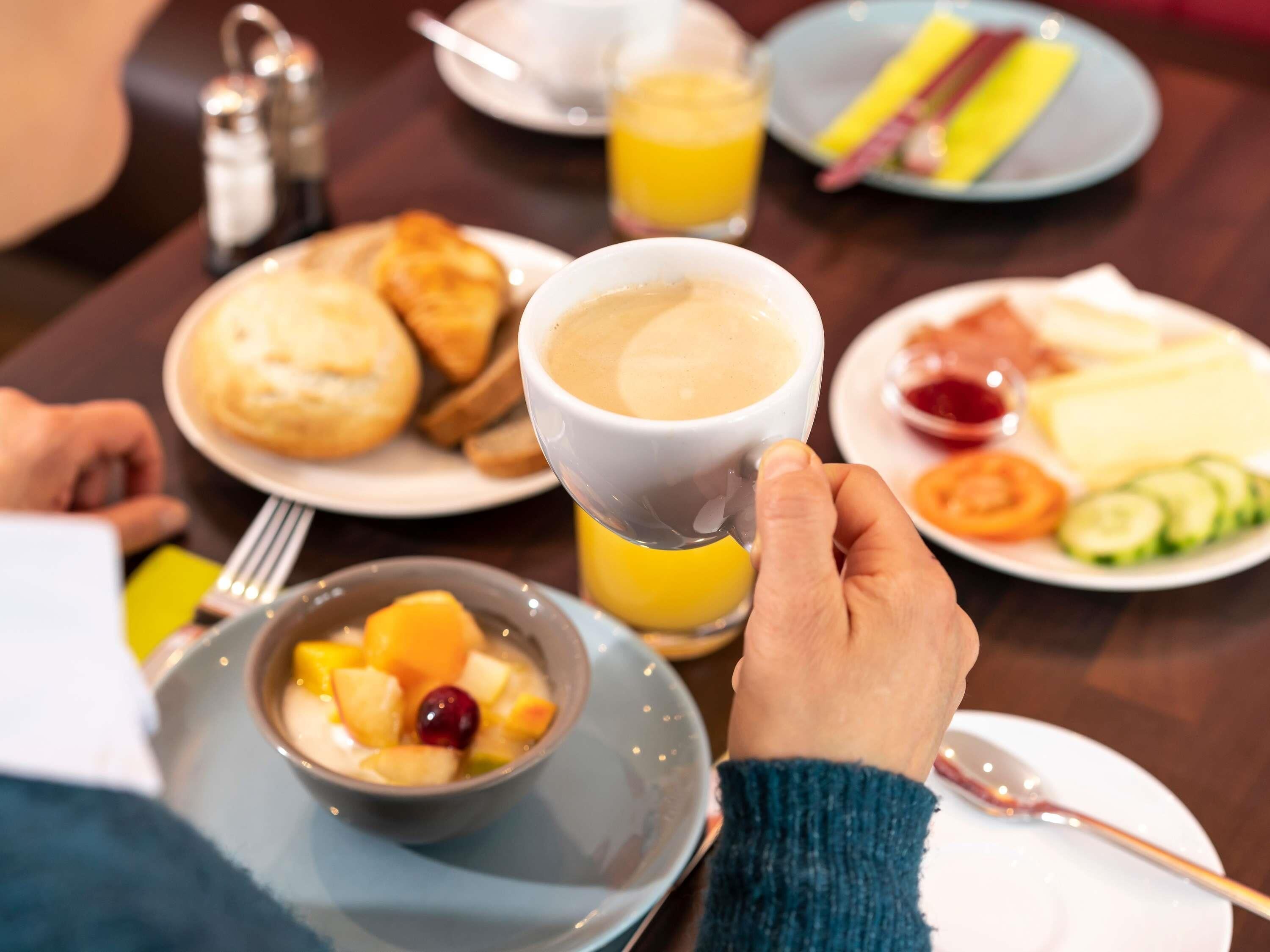 daily buffet breakfast (eur 18 per person)