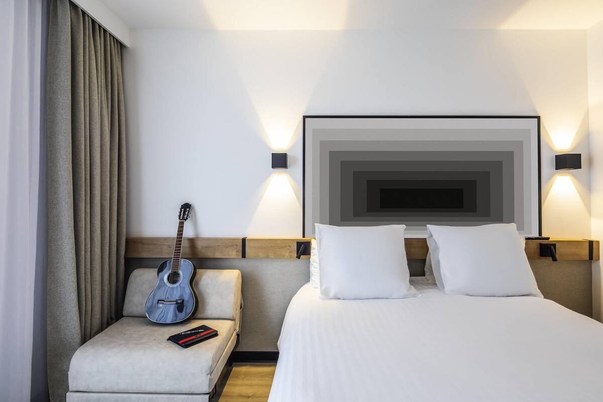 premium bedding, in-room safe, desk, iron/ironing board