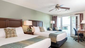 ルーム クイーンベッド 2 台 バルコニー オーシャンビュー | エジプト綿のシーツ、セーフティボックス (室内)、客室ごとに異なる装飾、客室ごとに異なるインテリア