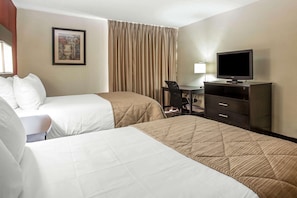 In-room safe, desk, laptop workspace, blackout curtains