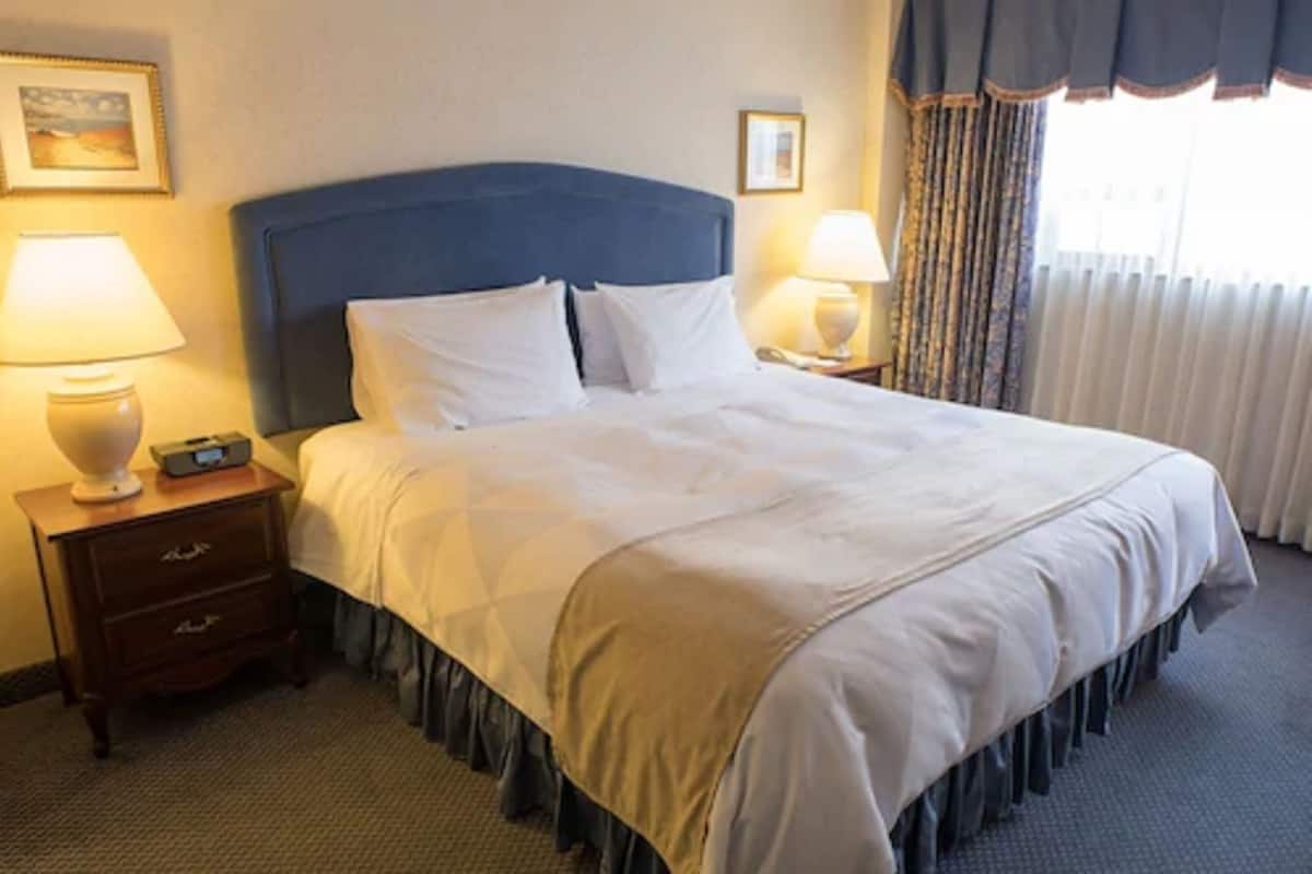 Desk, blackout curtains, iron/ironing board, free WiFi
