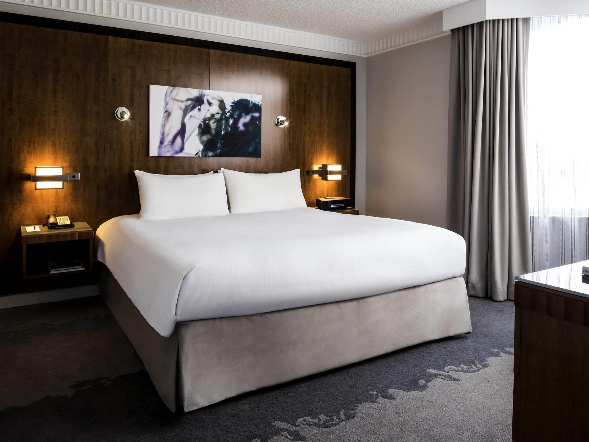 Premium bedding, pillowtop beds, in-room safe, desk