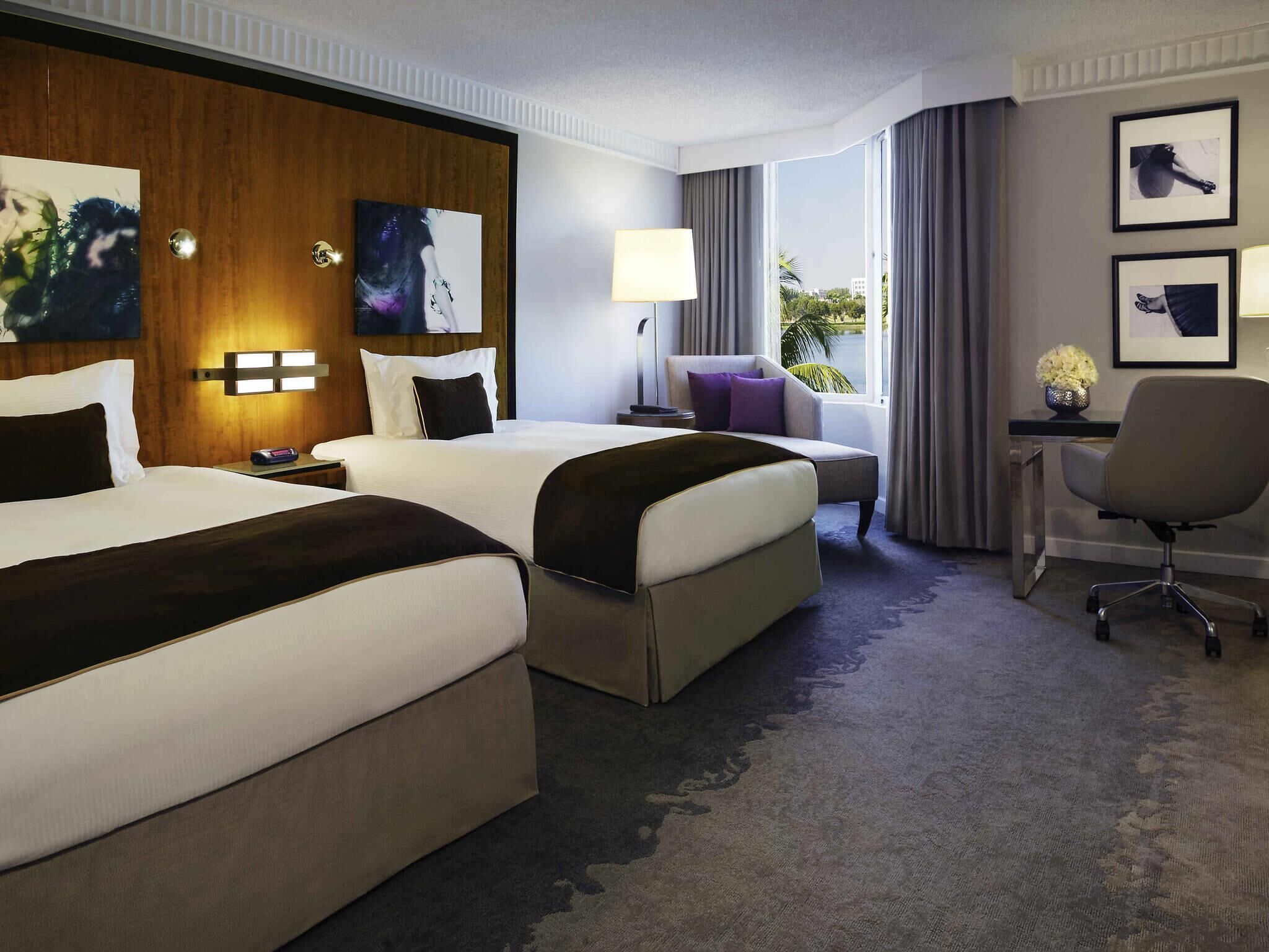 Premium bedding, pillowtop beds, in-room safe, desk