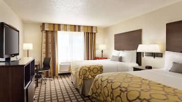 Room, 2 Queen Beds, Non Smoking | Desk, iron/ironing board, free cots/infant beds, rollaway beds