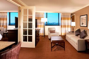 In-room safe, desk, laptop workspace, blackout curtains