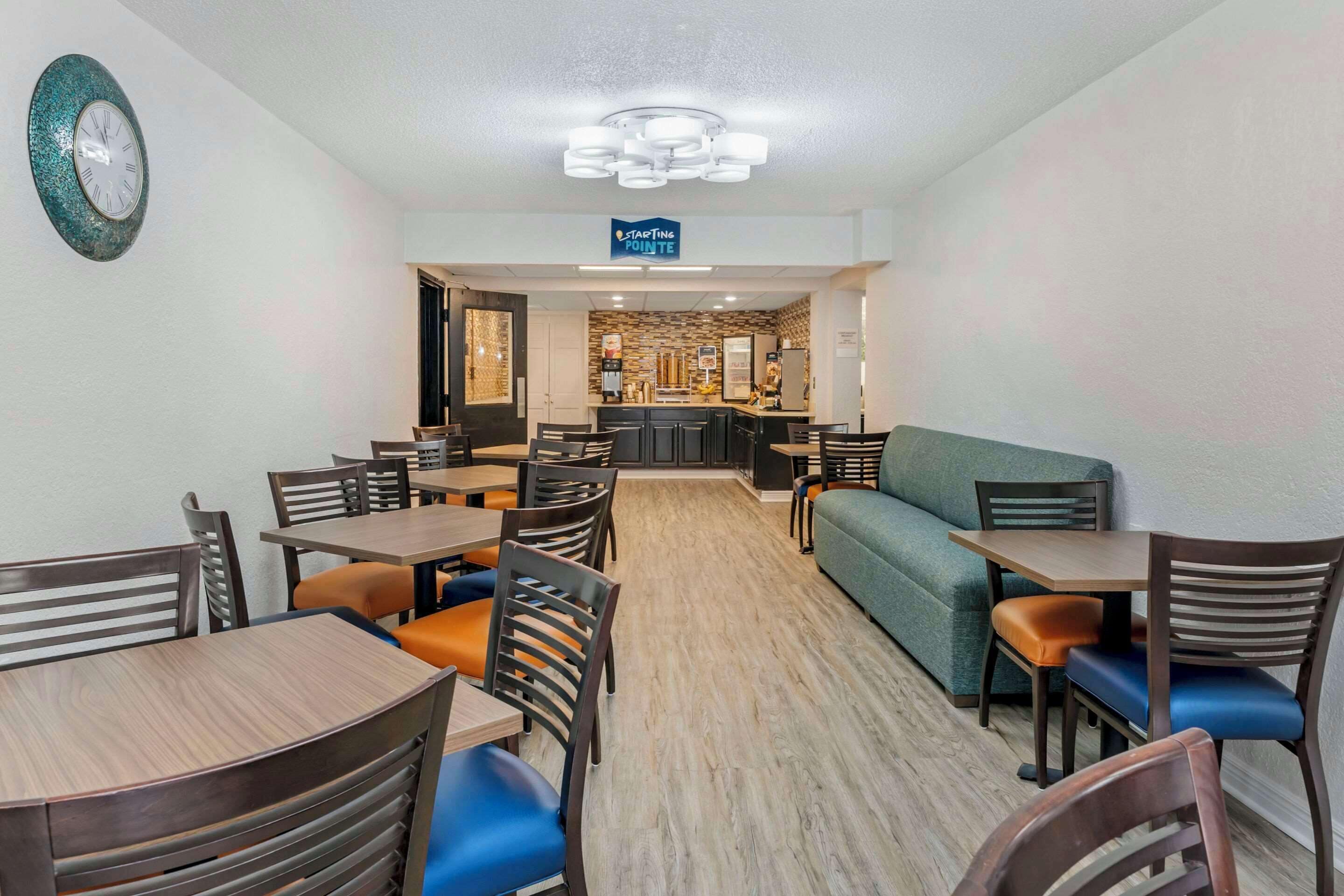Free daily self-serve breakfast