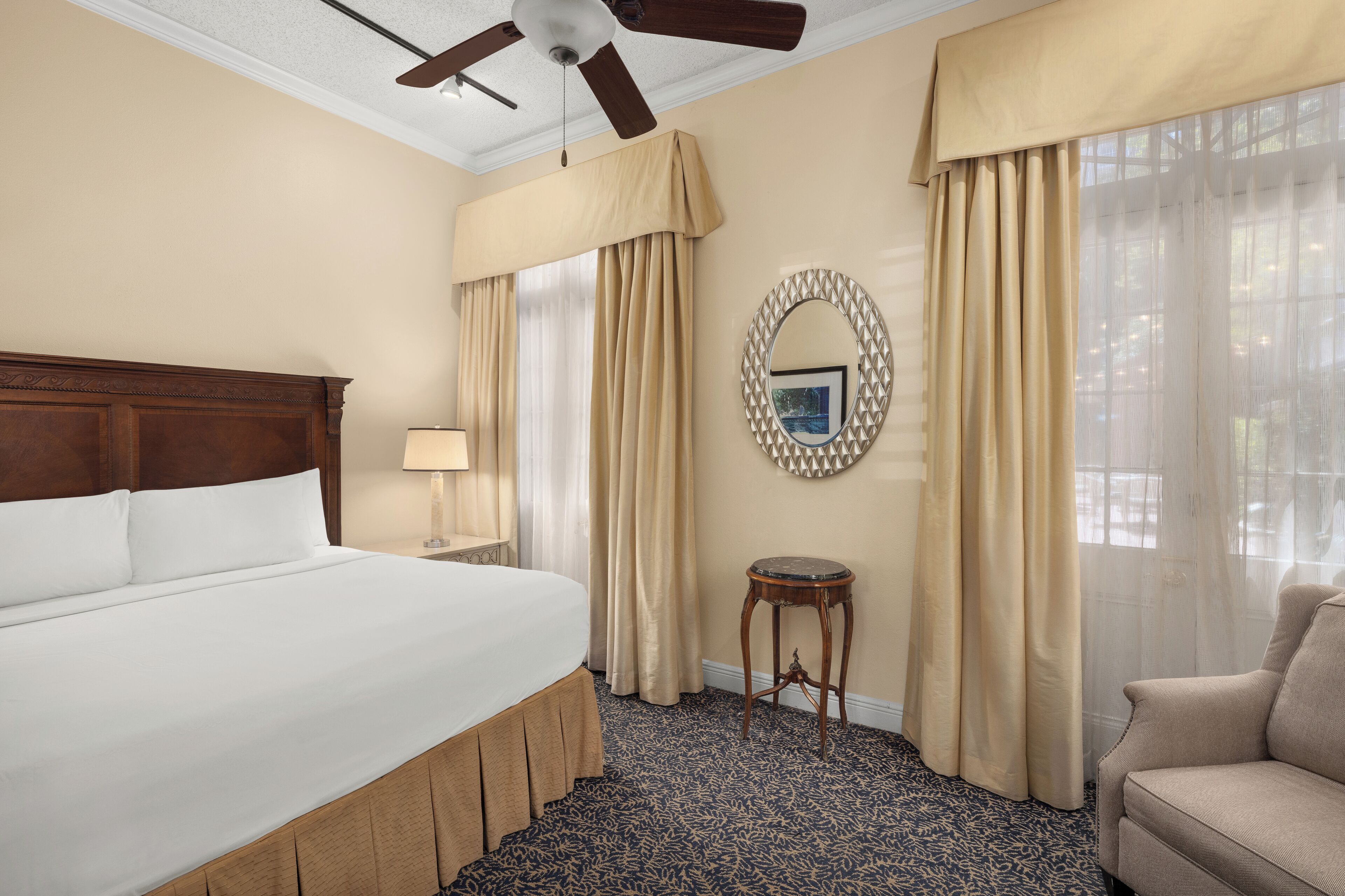 Premium bedding, down comforters, pillowtop beds, minibar