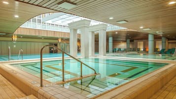 3 indoor pools, open 6:00 AM to 10:00 PM, sun loungers