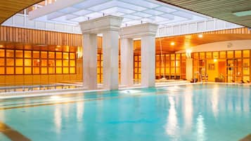 2 indoor pools, open 6:00 AM to 10:00 PM, sun loungers