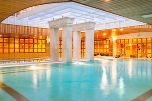 2 indoor pools, open 6:00 AM to 10:00 PM, pool loungers