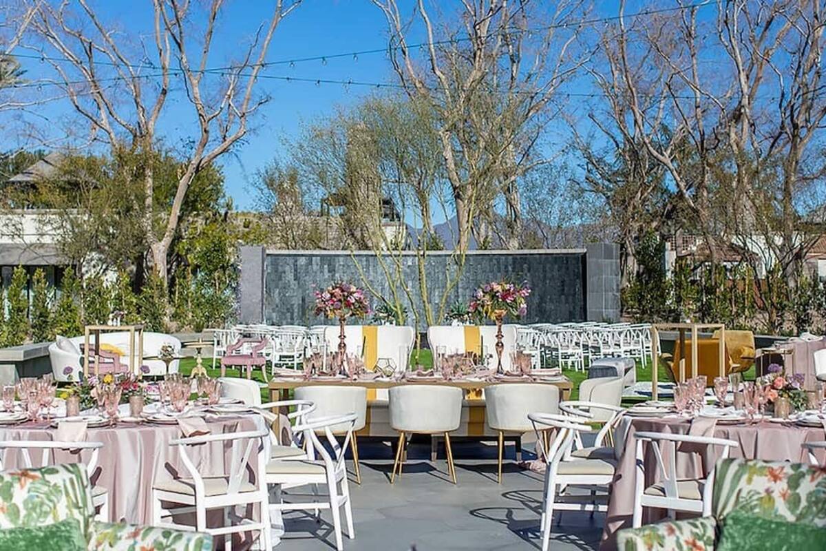 outdoor wedding area